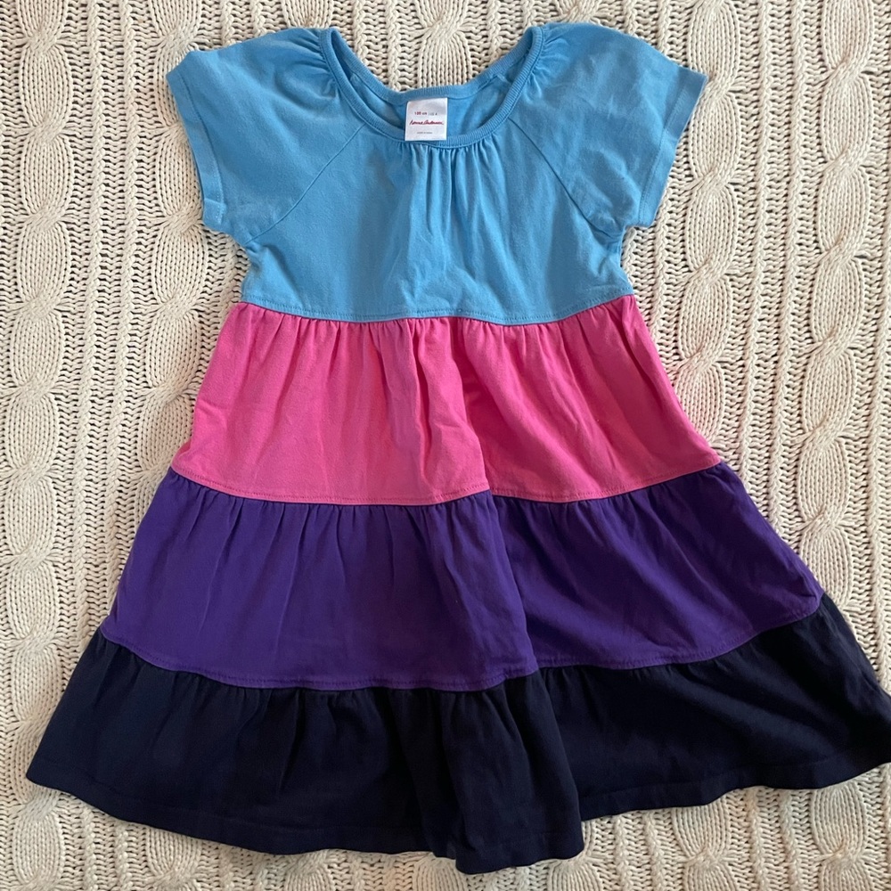Hanna Andersson Blue, Pink, and Purple Kids Dress